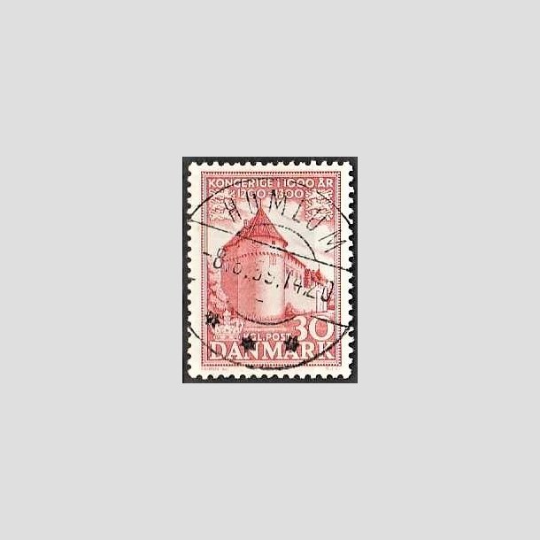 FRIMRKER DANMARK | 1953-56 - AFA 349 - Kongeriget 1000 r - 30 re rd - Pragt Stemplet Humlum