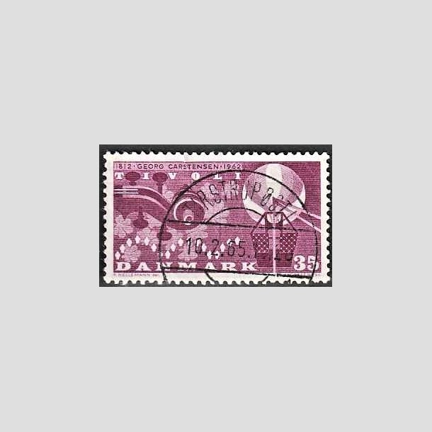 FRIMRKER DANMARK | 1962 - AFA 410 - Georg Carstensen Tivoli - 35 re rdviolet - Pragt Stemplet Tirstrup stj