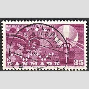 FRIM�RKER DANMARK | 1962 - AFA 410 - Georg Carstensen Tivoli - 35 �re r�dviolet - Pragt Stemplet Ringk�bing