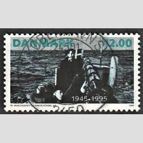 FRIM�RKER DANMARK | 1995 - AFA 1094 - 50 �ret for befrielsen - 12,00 Kr. flerfarvet - Pragt Stemplet