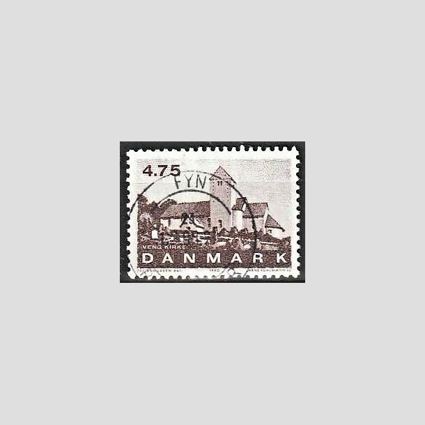 FRIMRKER DANMARK | 1990 - AFA 975 - Jyske landsbykirker - 4,75 Kr. brun - Pragt Stemplet Fyn