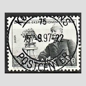 FRIM�RKER DANMARK | 1994 - AFA 1068 - Europam�rker - 5,00 Kr. gr�n - Pragt Stemplet 