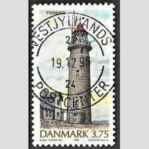 FRIM�RKER DANMARK | 1996 - AFA 1124 - Danske Fyrt�rne - 3,75 Kr. flerfarvet - Pragt Stemplet