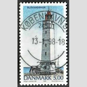 FRIM�RKER DANMARK | 1996 - AFA 1125 - Danske Fyrt�rne - 5,00 Kr. flerfarvet - Pragt Stemplet