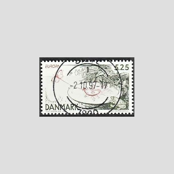 FRIMRKER DANMARK | 1997 - AFA 1157 - Eventyr og legender - 5,25 Kr. Tommelise - Pragt Stemplet Skive