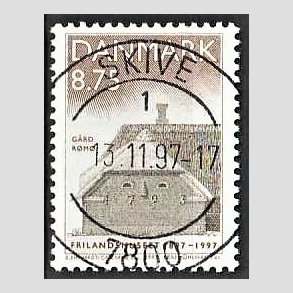 FRIM�RKER DANMARK | 1997 - AFA 1142 - Frilandsmuseet 100 �r - 8,75 Kr. flerfarvet - Pragt Stemplet Skive