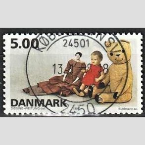 FRIM�RKER DANMARK | 1995 - AFA 1104 - Dansk leget�j - 5,00 Kr. flerfarvet - Pragt Stemplet