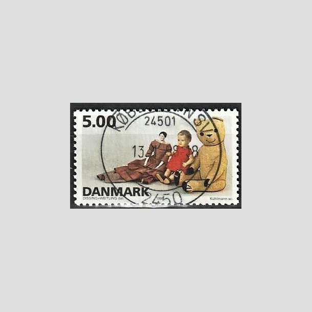 FRIMRKER DANMARK | 1995 - AFA 1104 - Dansk legetj - 5,00 Kr. flerfarvet - Pragt Stemplet