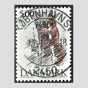 FRIM�RKER DANMARK | 1994 - AFA 1078 - Truede danske dyr - 5,00 Kr. Egern - Pragt Stemplet 