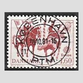 FRIM�RKER DANMARK | 1981 - AFA 727 - Folklore - 1,60 Kr. r�d - Pragt Stemplet K�benhavn