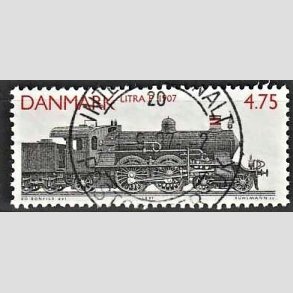 FRIM�RKER DANMARK | 1991 - AFA 988 - Lokomotiver - 4,75 Kr. r�d/sort - Pragt Stemplet
