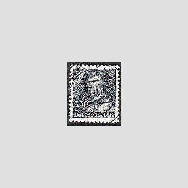 FRIMRKER DANMARK | 1984 - AFA 791 - Dronning Margrethe - 3,30 Kr. blgr - Pragt Stemplet Skive