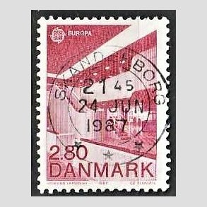 FRIM�RKER DANMARK | 1987 - AFA 882 - Europam�rker - 2,80 Kr. r�d - Pragt Stemplet Skanderborg