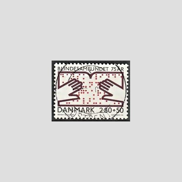 FRIMRKER DANMARK | 1986 - AFA 853 - Dansk Blindesamfund 75 r. - 2,80 Kr. + 50 re flerfarvet - Pragt Stemplet 
