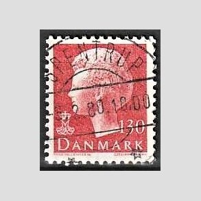 FRIMRKER DANMARK | 1979 - AFA 678 - Dronning Margrethe - 130 re rd - Pragt Stemplet Spentrup