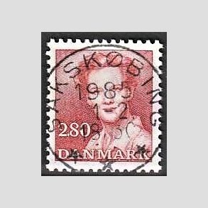 FRIMRKER DANMARK | 1985 - AFA 820 - Dronning Margrethe - 2,80 Kr. rd - Pragt Stemplet Sakskbing