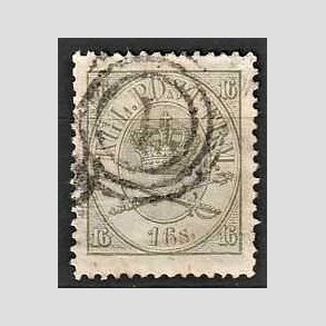 FRIMRKER DANMARK | 1864-70 - AFA 15 - 16 Skilling oliven Krone Scepter - Stemplet