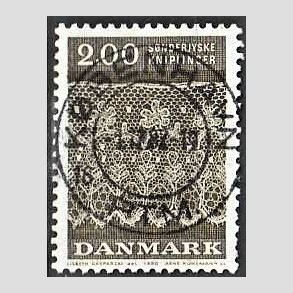 FRIM�RKER DANMARK | 1980 - AFA 713 - S�nderjyske kniplinger - 2,00 Kr. gr�brun - Pragt Stemplet K�benhavn