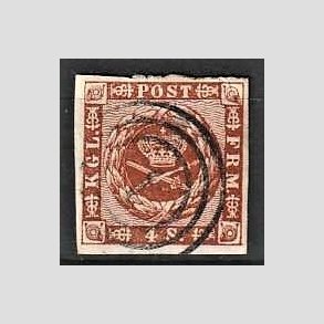 FRIMRKER DANMARK | 1858-62 - AFA 7 - 4 Skilling brun - Stemplet