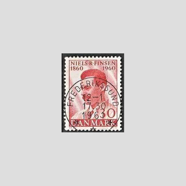 FRIMRKER DANMARK | 1960 - AFA 387 - Niels R. Finsen - 30 re rd - Pragt Stemplet Frederikssund