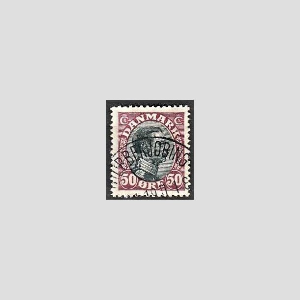 FRIMRKER DANMARK | 1918-20 - AFA 106 - Chr. X 50 re vinrd/sort - Lux Stemplet Stubbekbing