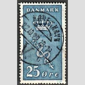FRIM�RKER DANMARK | 1929 - AFA 180 - 25+5 �re bl� Kr�ftfrim�rke - Stemplet