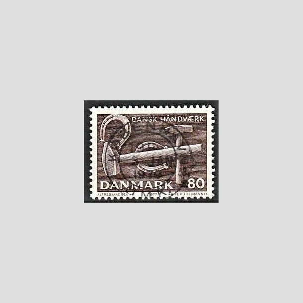 FRIMRKER DANMARK | 1977 - AFA 641 - Dansk hndvrk - 80 re brun - Pragt Stemplet Kbenhavn