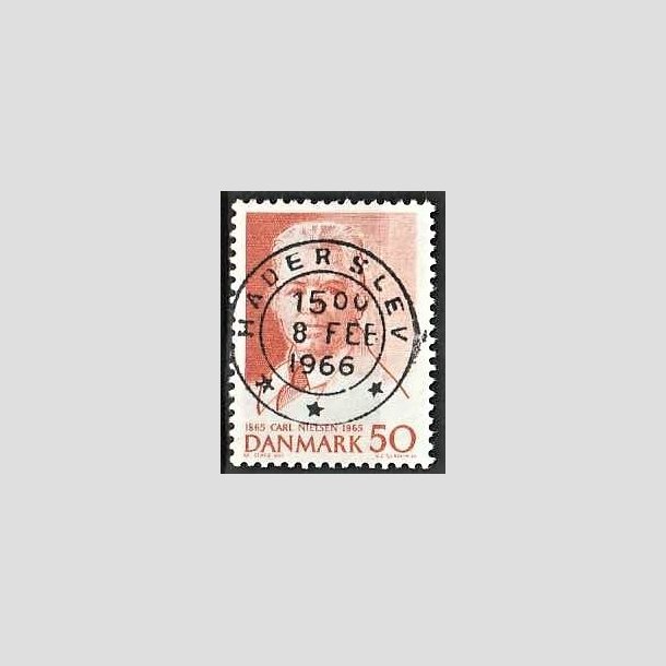 FRIMRKER DANMARK | 1965 - AFA 435 - Komponist Carl Nielsen - 30 re orangerd - Pragt Stemplet Haderslev