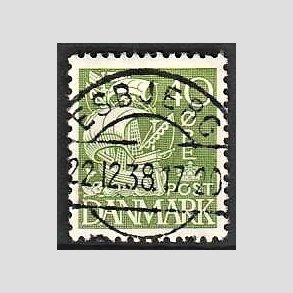 FRIM�RKER DANMARK | 1933 - AFA 208 - Karavel 40 �re gr�n Type I - Lux Stemplet Esbjerg