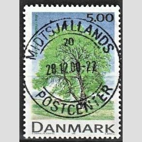 FRIM�RKER DANMARK | 1999 - AFA 1197 - Danske l�vtr�er - 5,00 Kr. flerfarvet - Pragt Stemplet