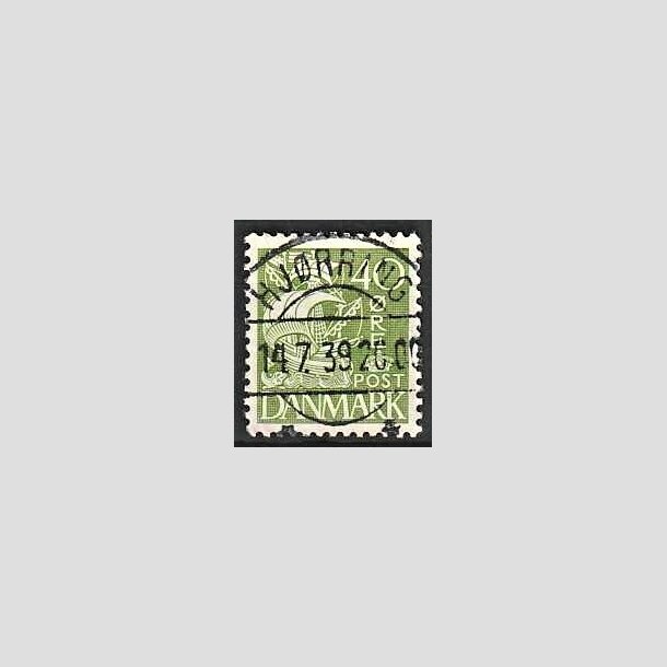 FRIMRKER DANMARK | 1933 - AFA 208 - Karavel 40 re grn Type I - Lux Stemplet Hjrring