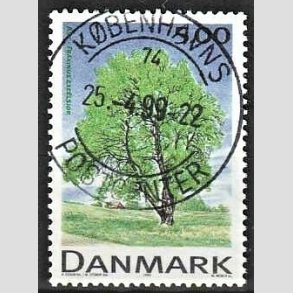 FRIM�RKER DANMARK | 1999 - AFA 1197 - Danske l�vtr�er - 5,00 Kr. flerfarvet - Pragt Stemplet