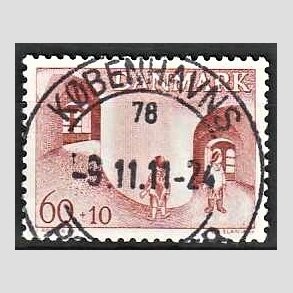 FRIMRKER DANMARK | 1968 - AFA 472 - Brnesagen Grnland - 60 + 10 re brunrd - Pragt Stemplet 