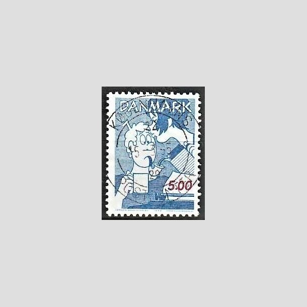 FRIMRKER DANMARK | 1992 - AFA 1031 - Danske tegneseriefigurer - 5,00 Kr. bl/rd - Pragt Stemplet