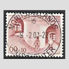 FRIMRKER DANMARK | 1968 - AFA 472 - Brnesagen Grnland - 60 + 10 re brunrd - Pragt Stemplet 