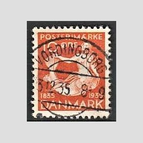 FRIM�RKER DANMARK | 1935 - AFA 225 - H. C. Andersen 10 �re orange - Lux Stemplet Vordingborg