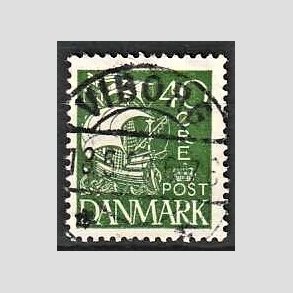FRIM�RKER DANMARK | 1927 - AFA 174 - Karavel 40 �re gr�n - Lux Stemplet Viborg