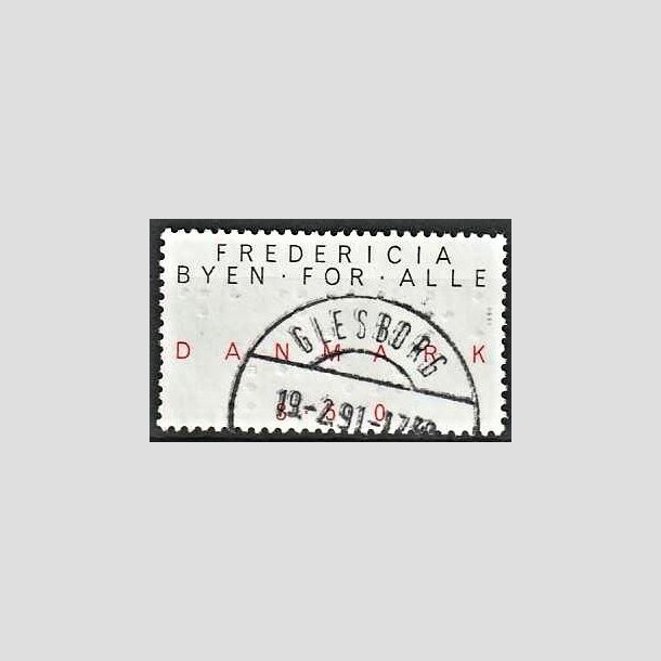 FRIMRKER DANMARK | 1990 - AFA 979 - Byen for alle - 3,50 Kr. sort/rd - Lux Stemplet Glesborg