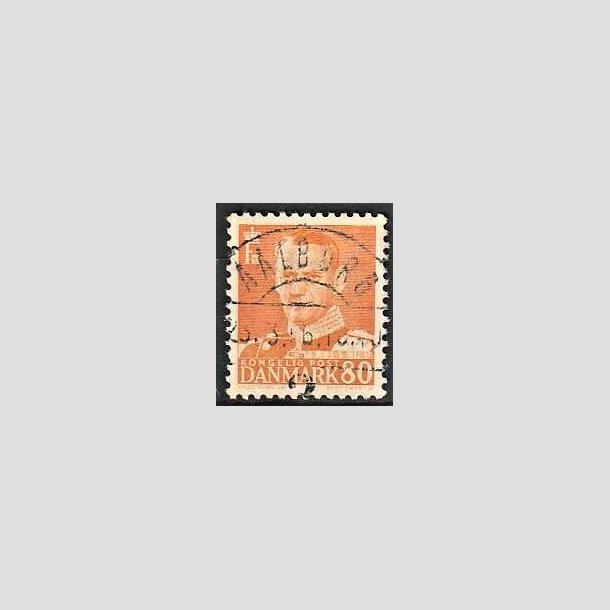 FRIMRKER DANMARK | 1952-53 - AFA 341 - Fr. IX 80 re orange - Lux Stemplet Kbenhavn Aalborg