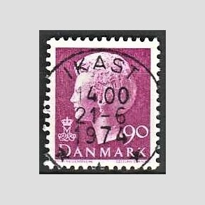 FRIMRKER DANMARK | 1974 - AFA 562 - Dronning Margrethe - 90 re violet - Pragt Stemplet Ikast