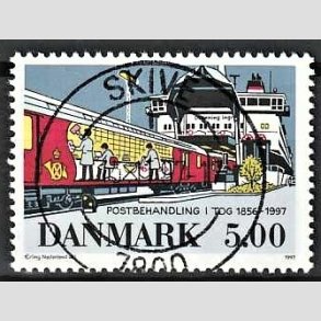 FRIM�RKER DANMARK | 1997 - AFA 1147 - Bureautjenestens oph�r - 5,00 Kr. flerfarvet - Pragt Stemplet Skive