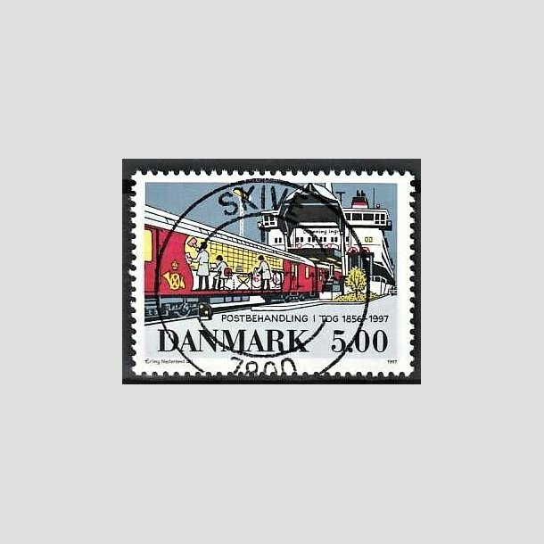 FRIMRKER DANMARK | 1997 - AFA 1147 - Bureautjenestens ophr - 5,00 Kr. flerfarvet - Pragt Stemplet Skive