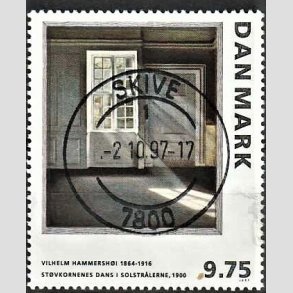 FRIMRKER DANMARK | 1997 - AFA 1158 - Vilh. Hammershj - 9,75 Kr. flerfarvet - Lux Stemplet Skive