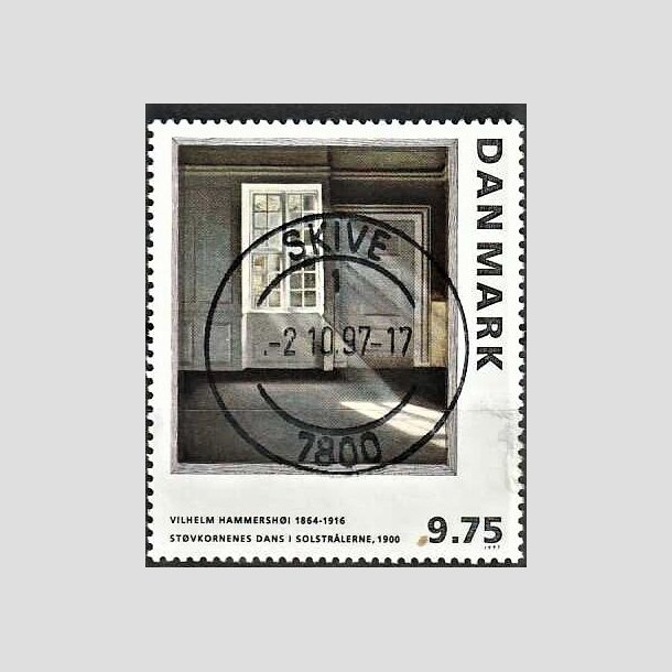 FRIMRKER DANMARK | 1997 - AFA 1158 - Vilh. Hammershj - 9,75 Kr. flerfarvet - Lux Stemplet Skive