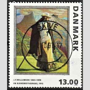 FRIMRKER DANMARK | 1997 - AFA 1159 - J.F. Willumsen - 13,00 Kr. flerfarvet - Pragt Stemplet Skive