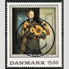 FRIMRKER DANMARK | 1996 - AFA 1132 - Michael Ancher - 15,00 Kr. flerfarvet - Pragt Stemplet Skive