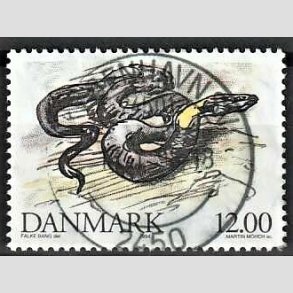 FRIM�RKER DANMARK | 1994 - AFA 1080 - Truede danske dyr - 12,00 Kr. snog - Pragt Stemplet