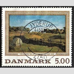 FRIMRKER DANMARK | 1992 - AFA 1032 - Maleriserie 5. - 5,00 Kr. J. Th. Lundbye - Pragt Stemplet Jyderup