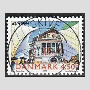 FRIM�RKER DANMARK | 1998 - AFA 1185 - Nationale festdage - 4,50 Kr. �rhus festuge - Pragt Stemplet Skive