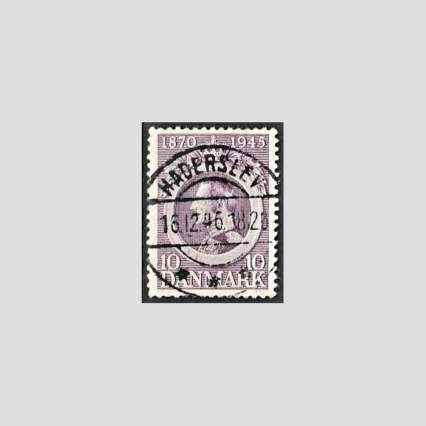 FRIMRKER DANMARK | 1945 - AFA 290 - Chr. X 75 r 10 re violet - Pragt Stemplet Haderslev